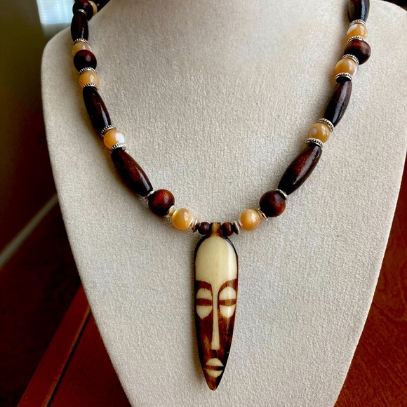 African Inspired Pendant Necklace - Picture 1 of 4
